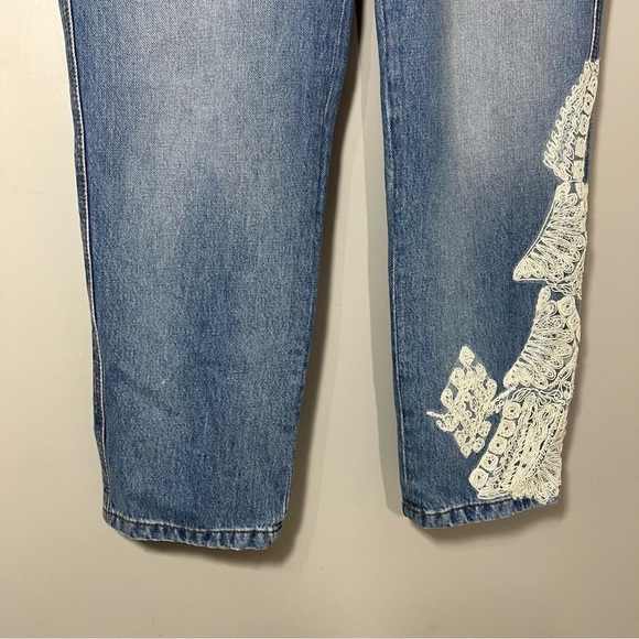 Women’s Ermanno Scervino Embroidered Boyfriend Jeans Embellished Preppy Italian - Picture 8 of 13